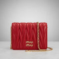 miu miu Morgan Card Case On A Chain