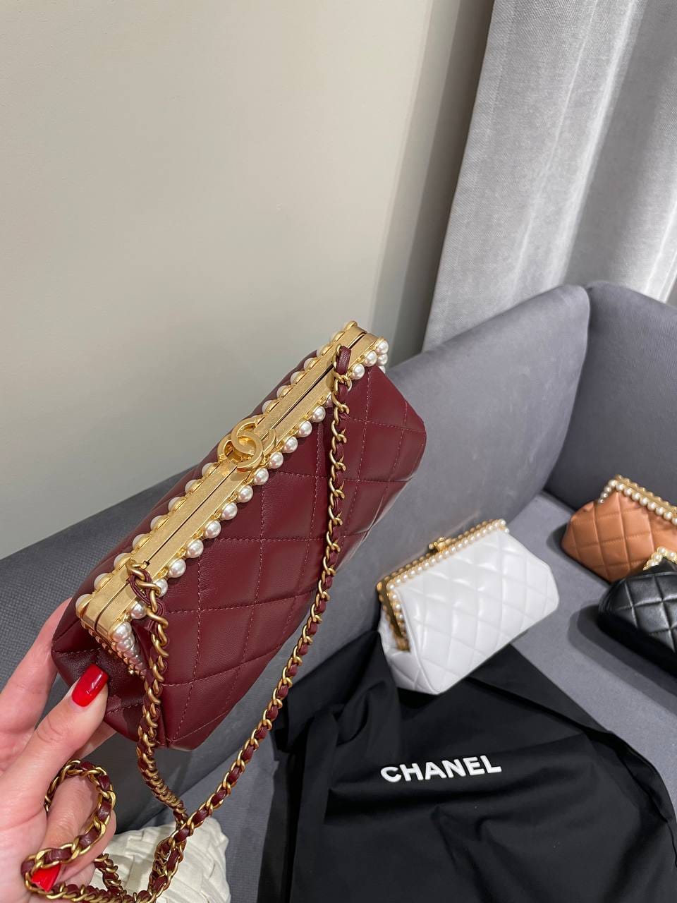 Chanel  Clutch in Pearly Lambskin