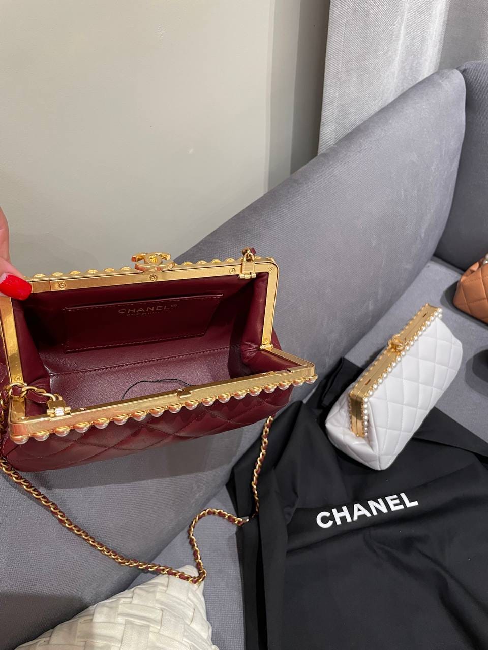 Chanel  Clutch in Pearly Lambskin