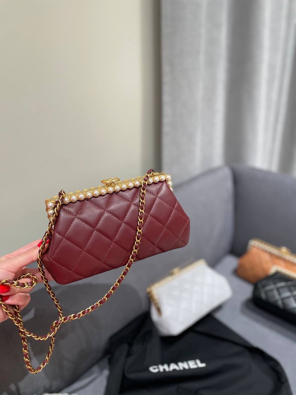 Chanel  Clutch in Pearly Lambskin