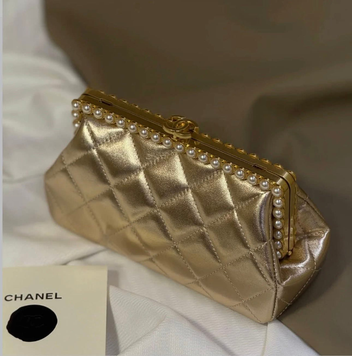 Chanel  Clutch in Pearly Lambskin