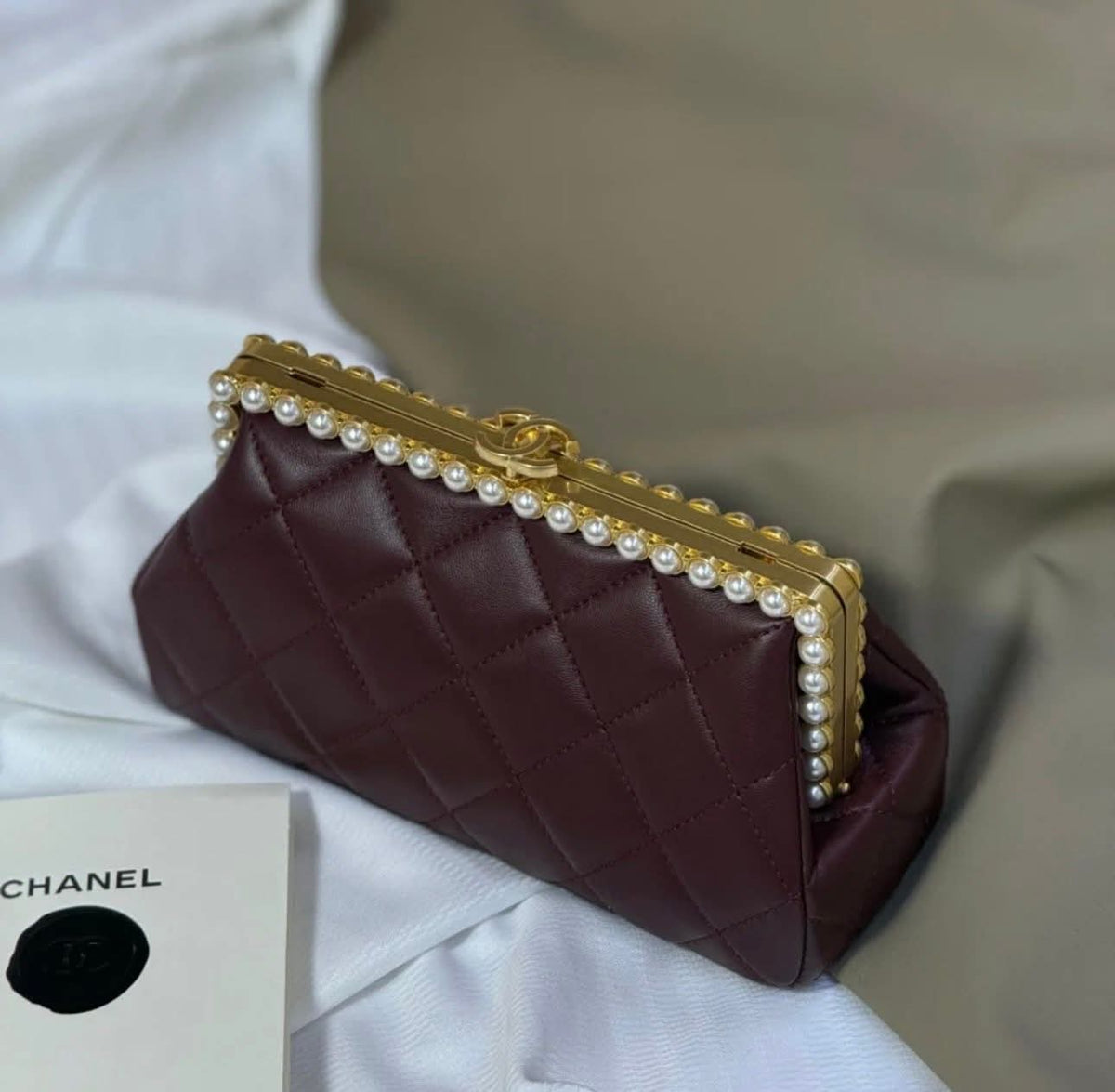 Chanel  Clutch in Pearly Lambskin