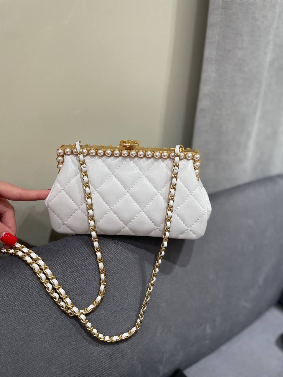 Chanel  Clutch in Pearly Lambskin