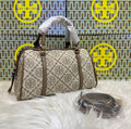 Tory burch Classic Monogram Boston Handbag