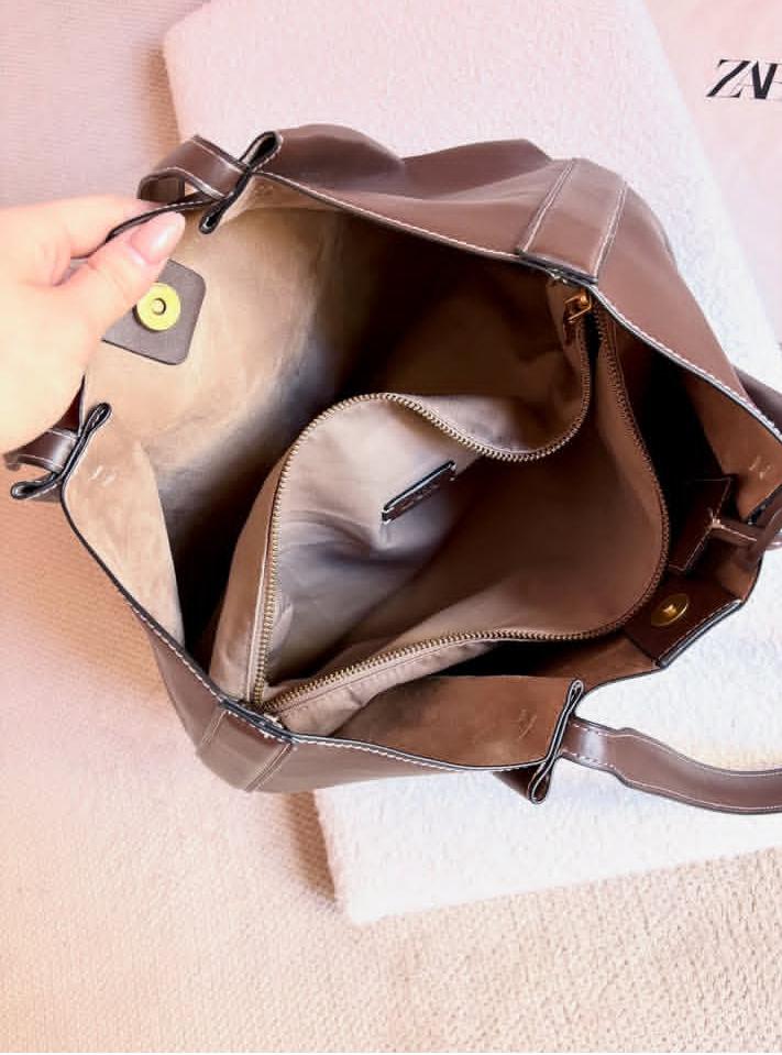 ZARA  PINCH TOTE BAG